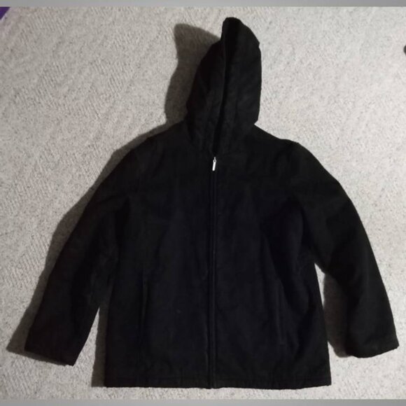 OUTBROOK black women's hooded coat jacket size large - Picture 2 of 5